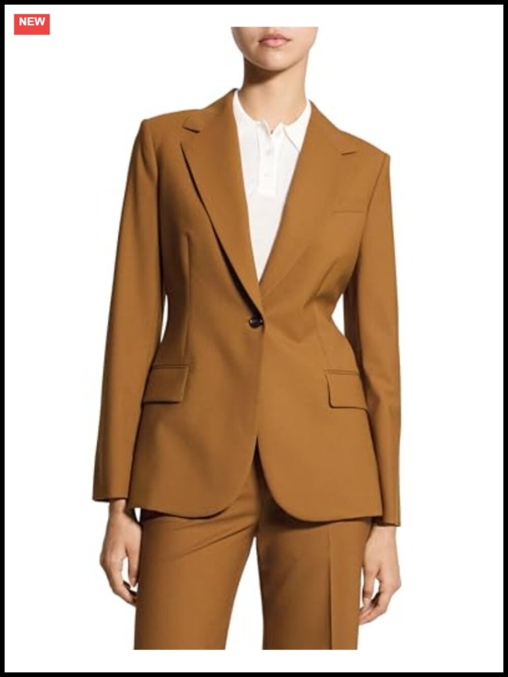 Theory Lynnia Slim Fit Wool Blazer Button Notch Lapel